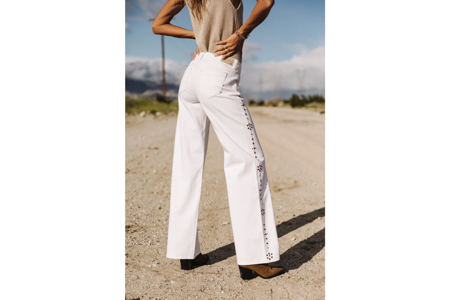 Freeman T. Porter Agatha Andalousia Pantalon Large Femme, Off White – Image 11