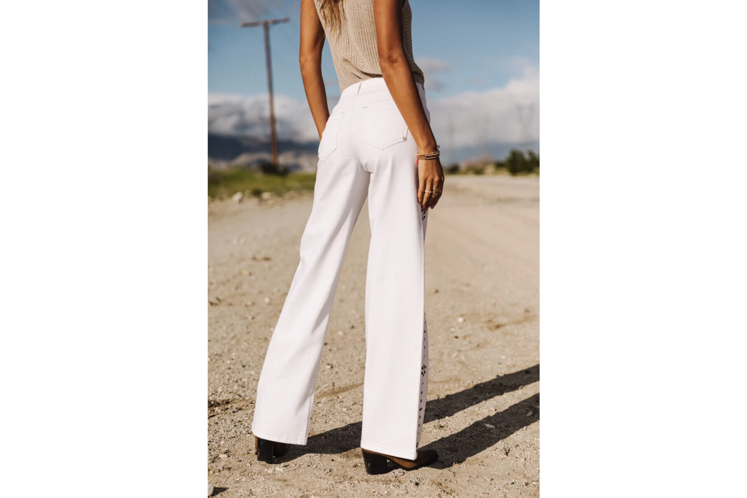 Freeman T. Porter Agatha Andalousia Pantalon Large Femme, Off White – Image 12