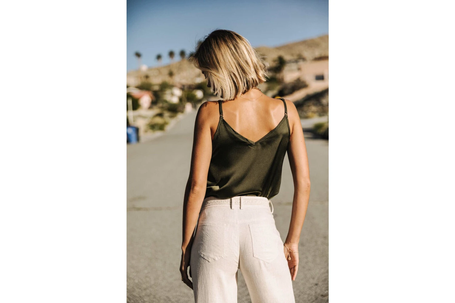 Freeman T. Porter Agatha Plain Linen Pantalon Large Femme, Simply Taupe – Image 8