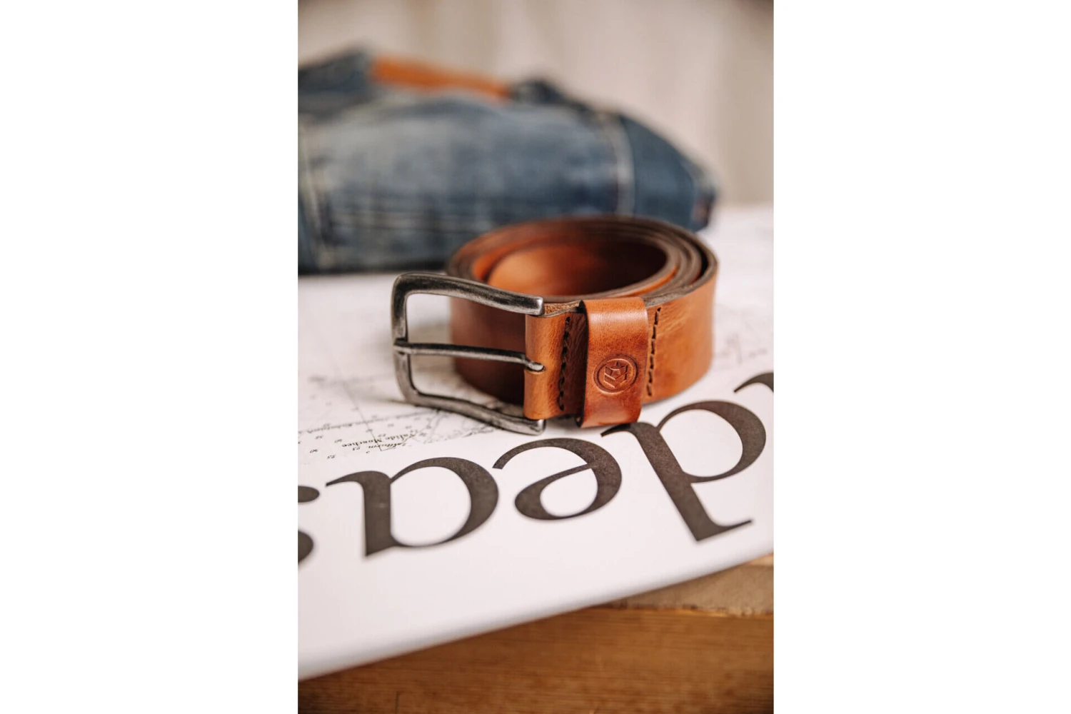 Freeman T. Porter Agust Ceinture En Cuir Homme, Cognac – Image 4