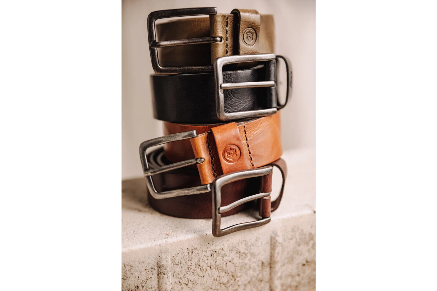 Freeman T. Porter Agust Ceinture En Cuir Homme, Cognac – Image 7