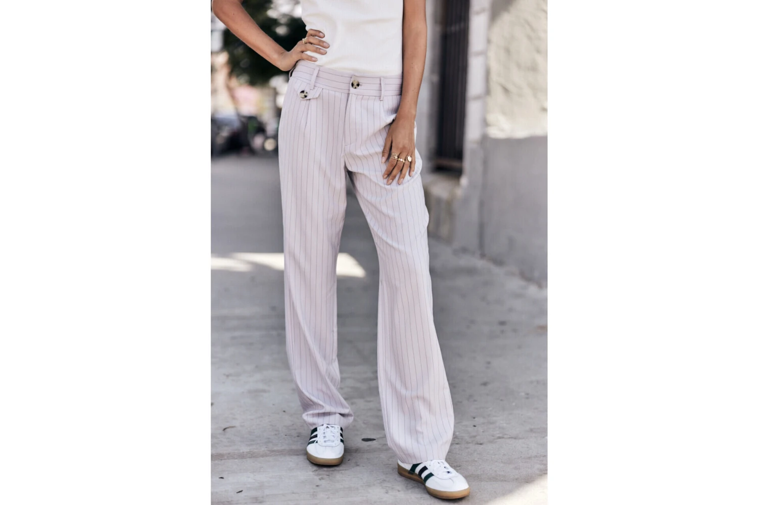 Freeman T. Porter Alba Hiroshi Pantalon Taille Haute Femme, Lilac – Image 3