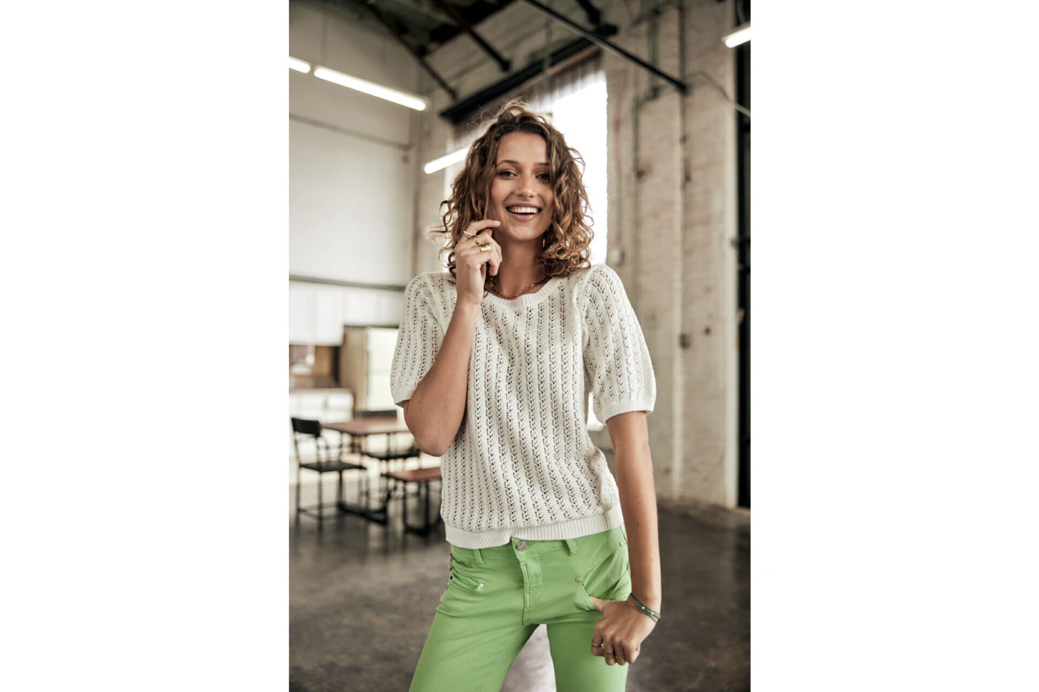 Freeman T. Porter Alexa Cropped New Magic Color Pantalon Coloré Femme, Quiet Green – Image 7