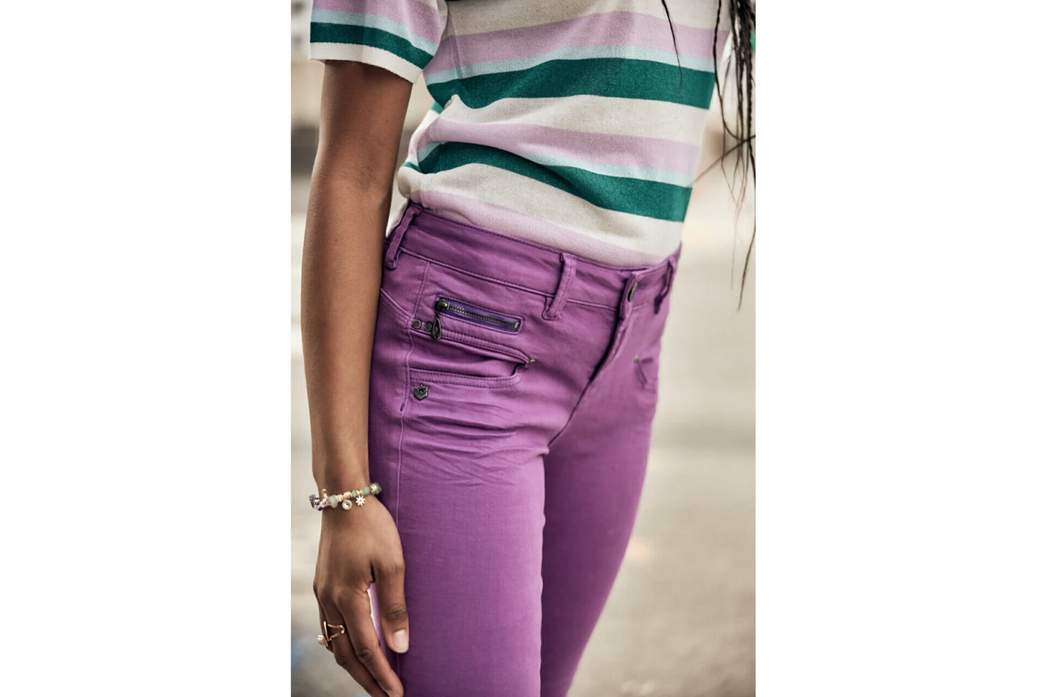 Freeman T. Porter Alexa Cropped New Magic Color Pantalon Coloré Femme, Dewberry – Image 5