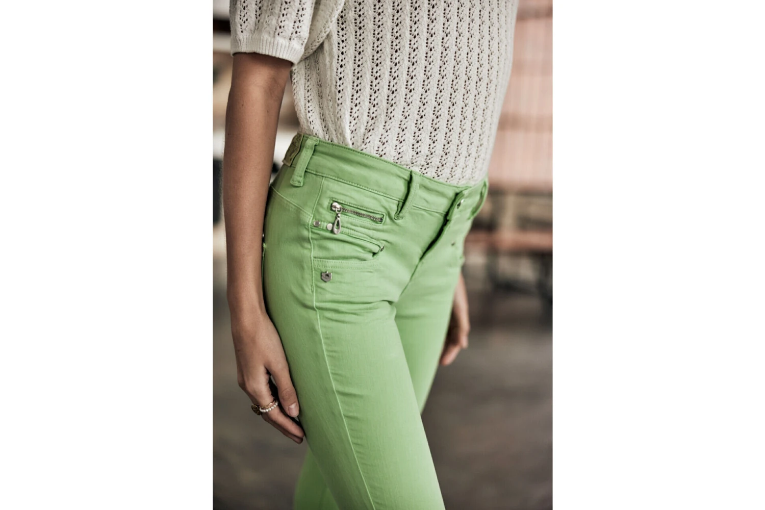 Freeman T. Porter Alexa Cropped New Magic Color Pantalon Coloré Femme, Quiet Green – Image 12