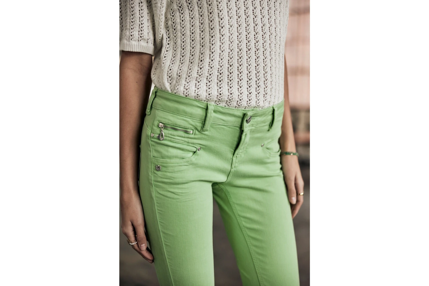 Freeman T. Porter Alexa Cropped New Magic Color Pantalon Coloré Femme, Quiet Green – Image 13