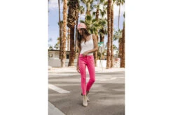 Freeman T. Porter Alexa Cropped New Magic Color Pantalon Coloré Femme, Raspberry Sorbet