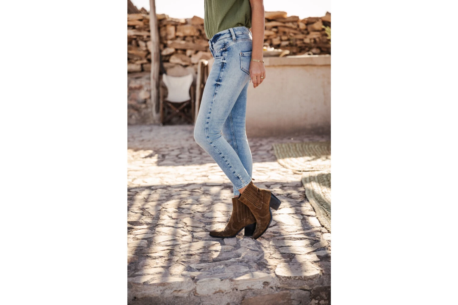 Freeman T. Porter Alexa Cropped Jeans Super Slim Femme, Palermo Med – Image 3