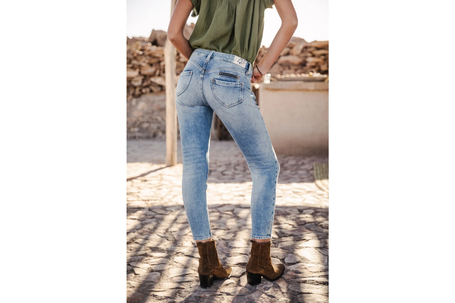 Freeman T. Porter Alexa Cropped Jeans Super Slim Femme, Palermo Med – Image 9