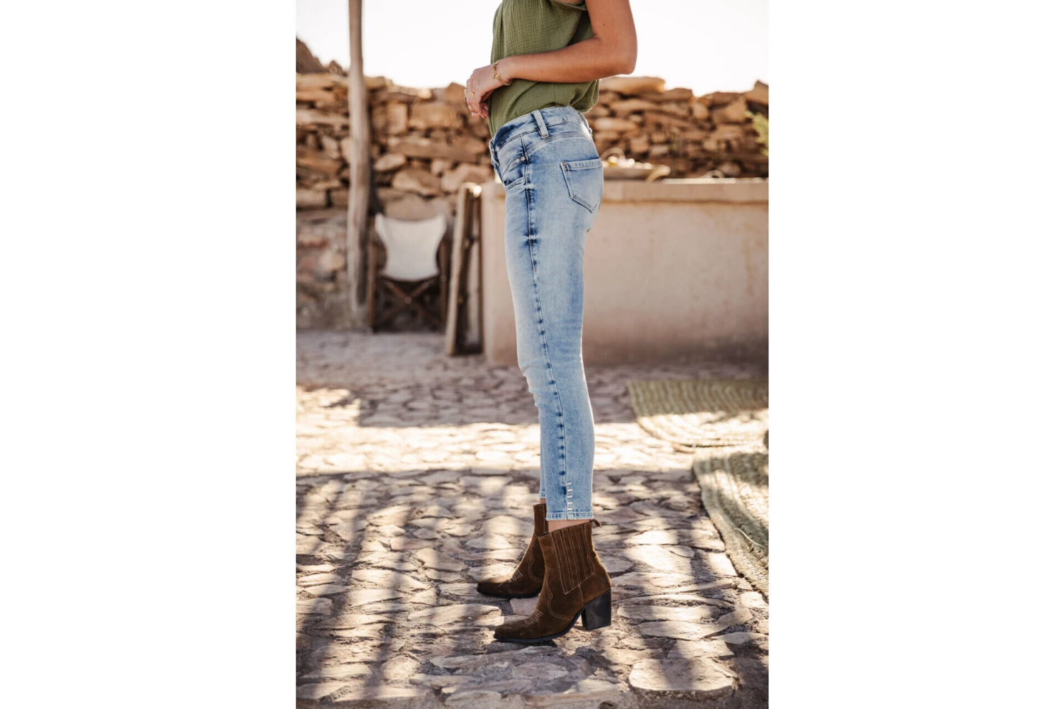 Freeman T. Porter Alexa Cropped Jeans Super Slim Femme, Palermo Med – Image 10