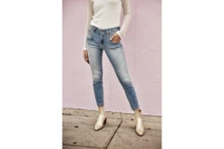 Freeman T. Porter Alexa High Waist Cropped Jeans Skinny Femme, Saopolo Light