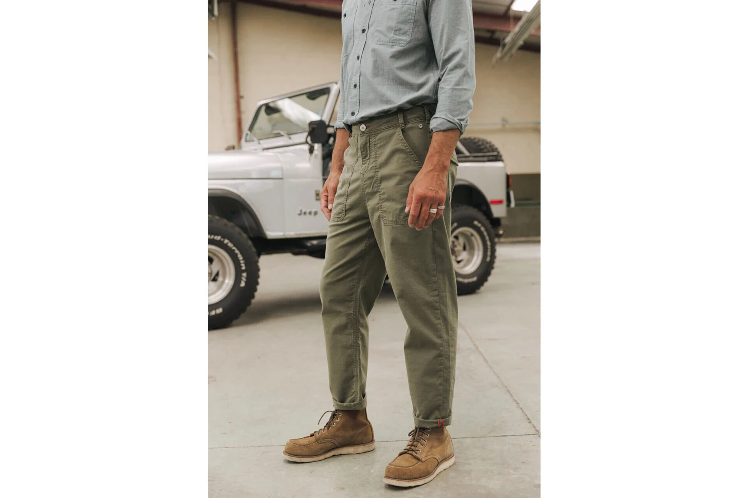 Freeman T. Porter Alexis Yago Pantalon Style Worker Homme, Deep Lichen Green – Image 11