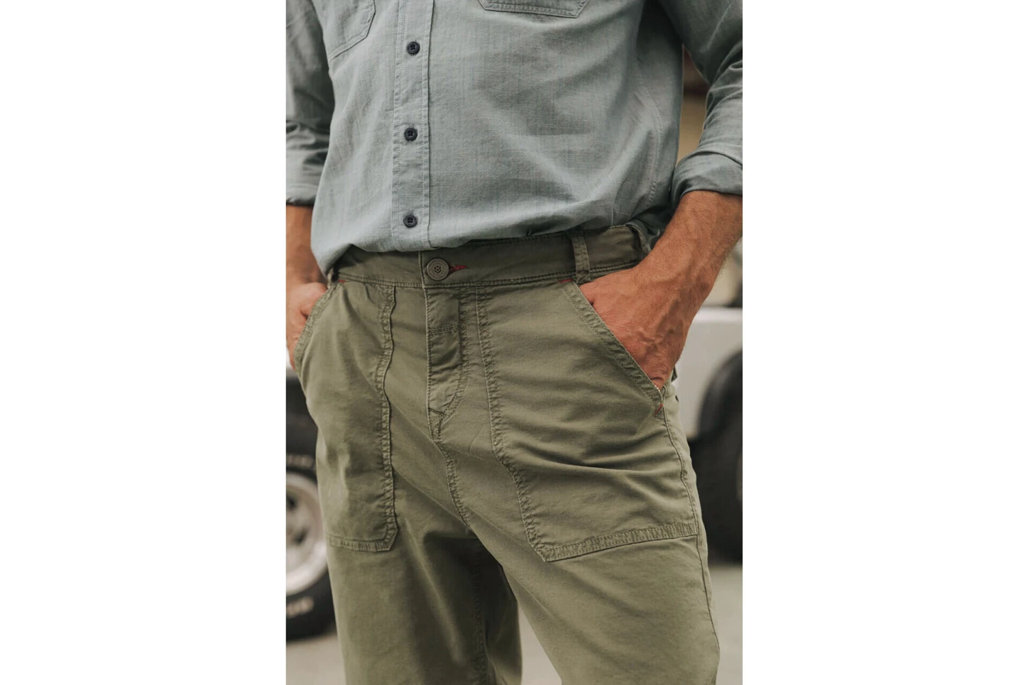 Freeman T. Porter Alexis Yago Pantalon Style Worker Homme, Deep Lichen Green – Image 5