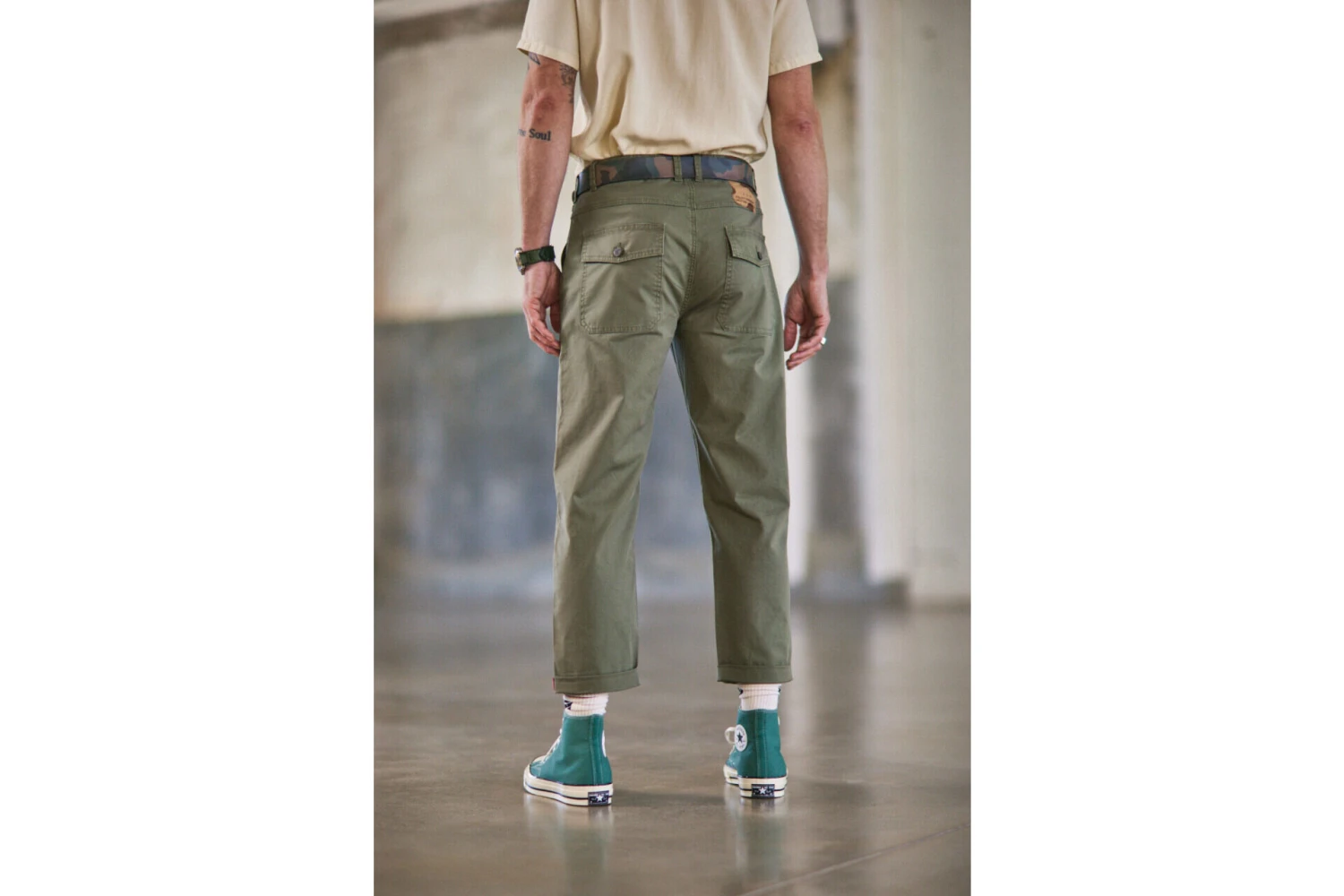 Freeman T. Porter Alexis Yago Pantalon Style Worker Homme, Deep Lichen Green – Image 6