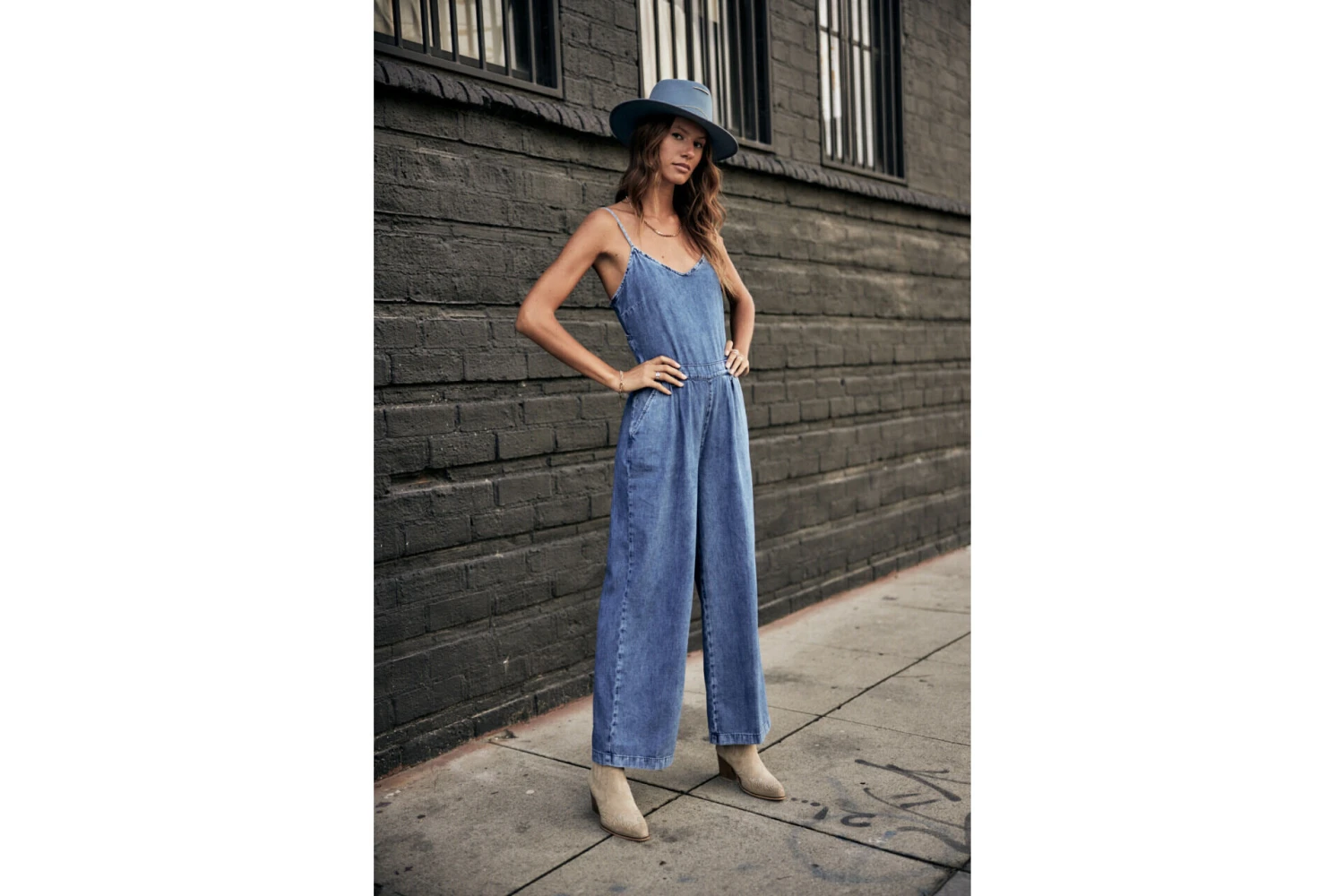 Freeman T. Porter Amalia Denim Combinaison Bretelles Denim Femme, Manzana Med – Image 4