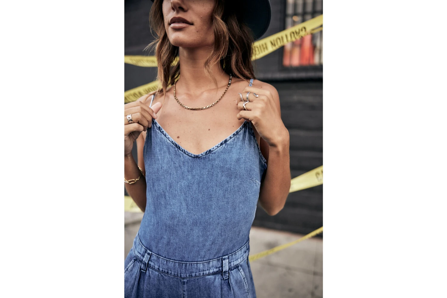 Freeman T. Porter Amalia Denim Combinaison Bretelles Denim Femme, Manzana Med