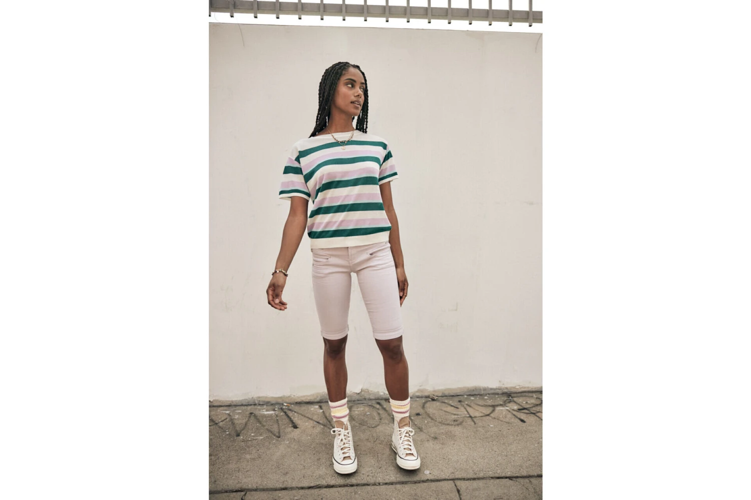 Freeman T. Porter Belixa New Magic Color Bermuda Slim Femme, Pastel Lilac – Image 10