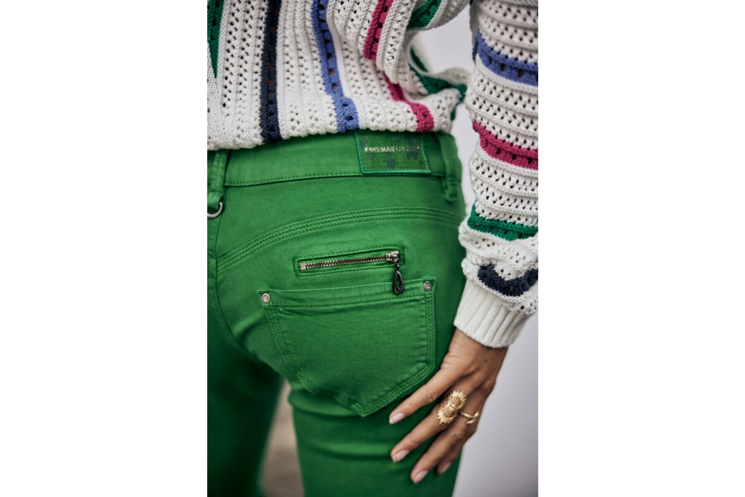 Freeman T. Porter Belixa New Magic Color Bermuda Slim Femme, Foliage Green – Image 8