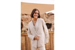 Freeman T. Porter Bernie Greecia Blazer Oversize Rayé Femme, Original