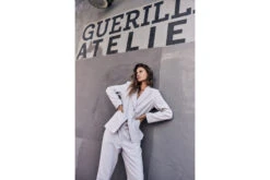 Freeman T. Porter Bernie Hiroshi Blazer Oversize Rayé Femme, Lilac