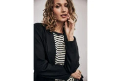 Freeman T. Porter Bernie Plain Linen Blazer Oversize Femme, Black