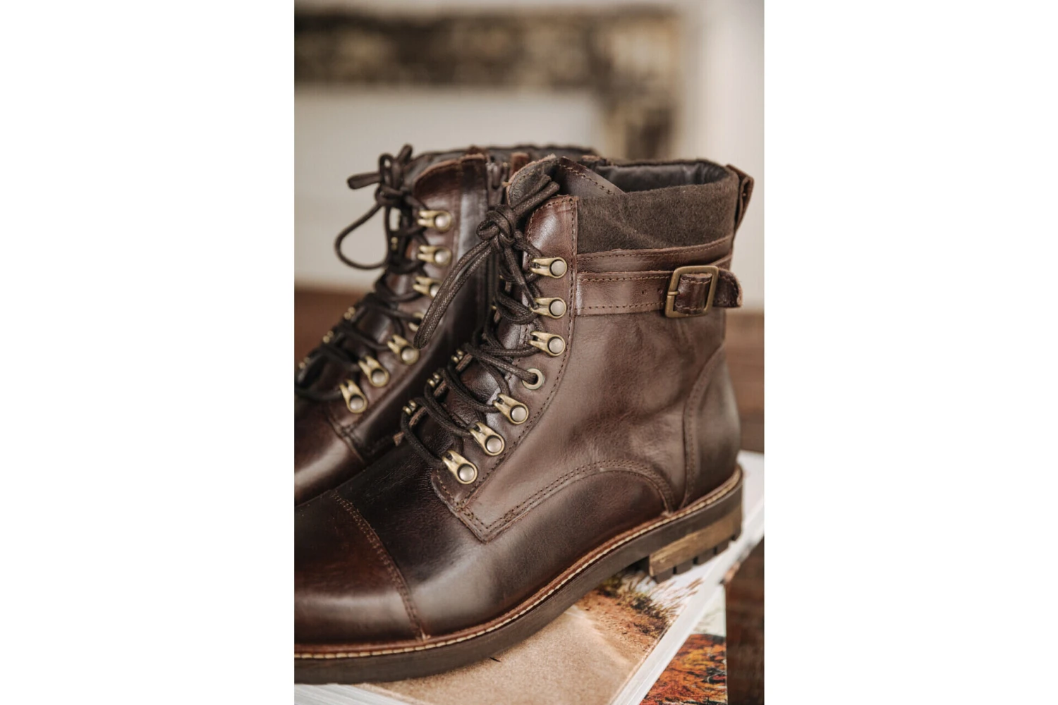 Freeman T. Porter Bram Boots En Cuir Homme, Brown – Image 9