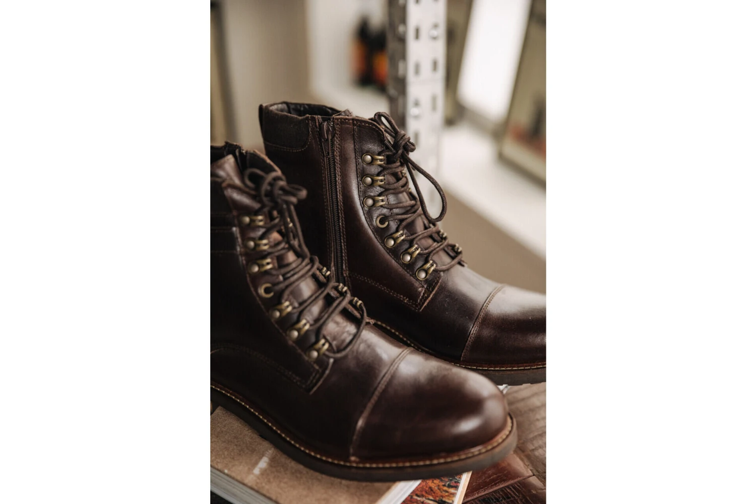 Freeman T. Porter Bram Boots En Cuir Homme, Brown – Image 11