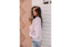 Freeman T. Porter Carline Plain Color Chemise Plissée Femme, Lilac