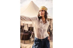 Freeman T. Porter Carline Plain Color Chemise Plissée Femme, White