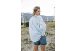 Freeman T. Porter Chella Stripes Chemise Poche Rayée Femme, Blue