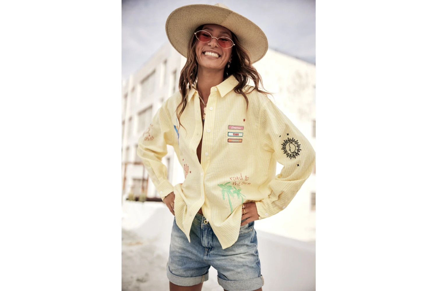 Freeman T. Porter Chella Stripes Chemise Poche Rayée Femme, Lemon – Image 14