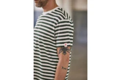 Freeman T. Porter Chuck Marin T-shirt Rayé Homme, Jungle Green