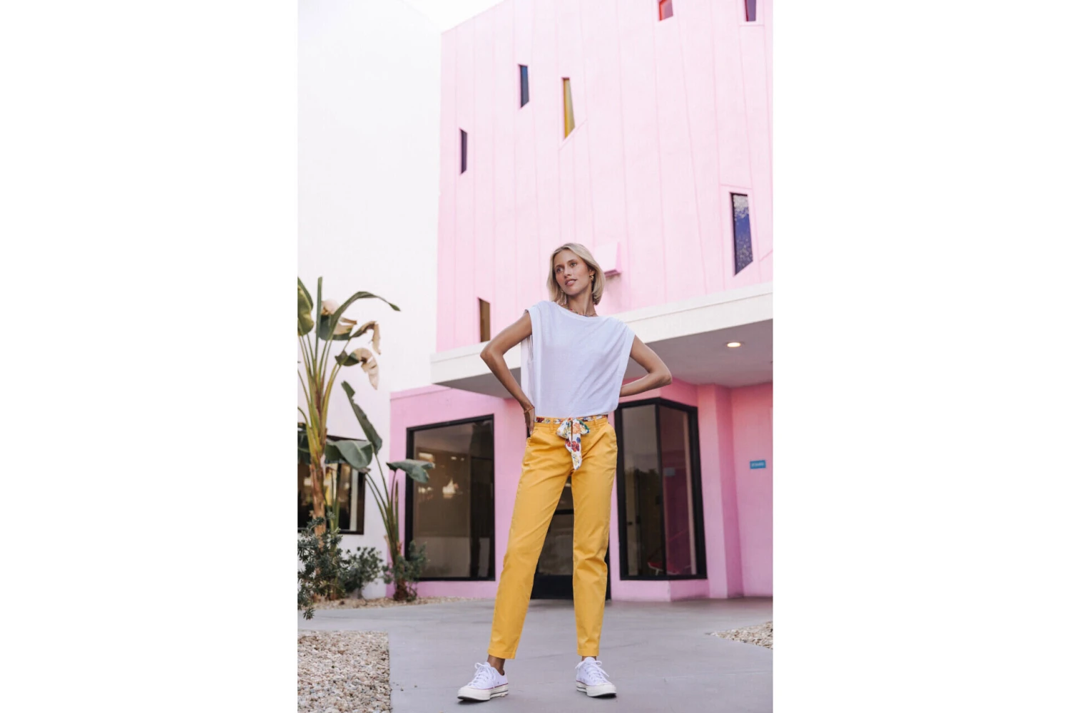 Freeman T. Porter Claudia Felicita Pantalon Chino Femme, Spectra Yellow – Image 2