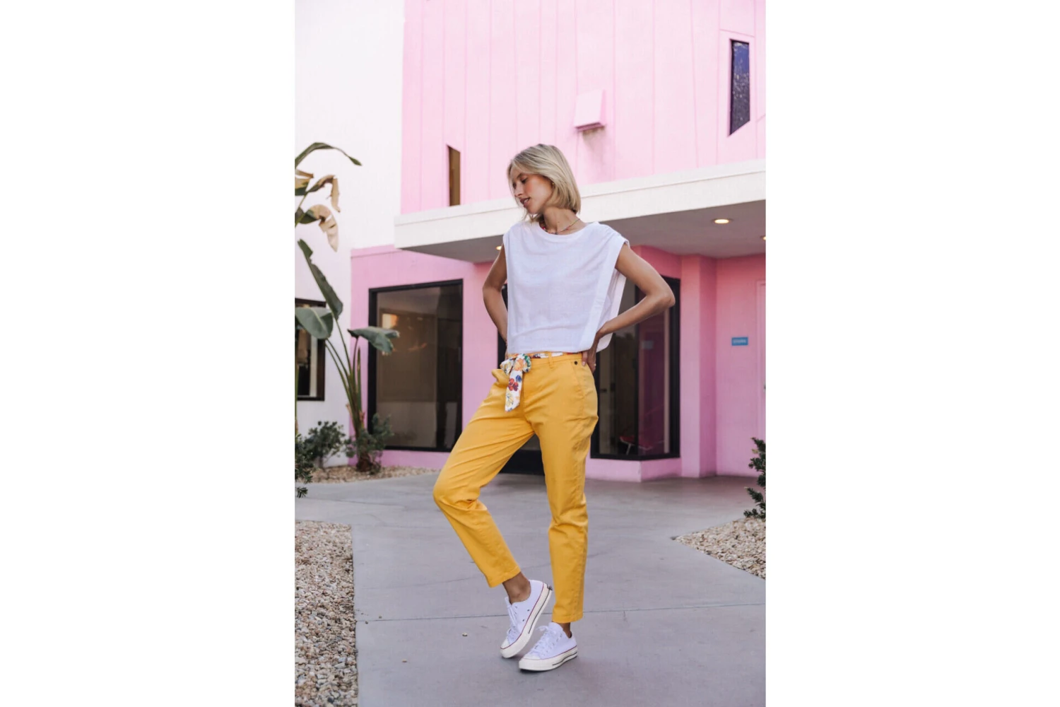 Freeman T. Porter Claudia Felicita Pantalon Chino Femme, Spectra Yellow – Image 4