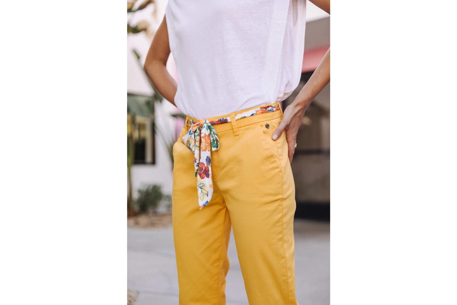 Freeman T. Porter Claudia Felicita Pantalon Chino Femme, Spectra Yellow – Image 9