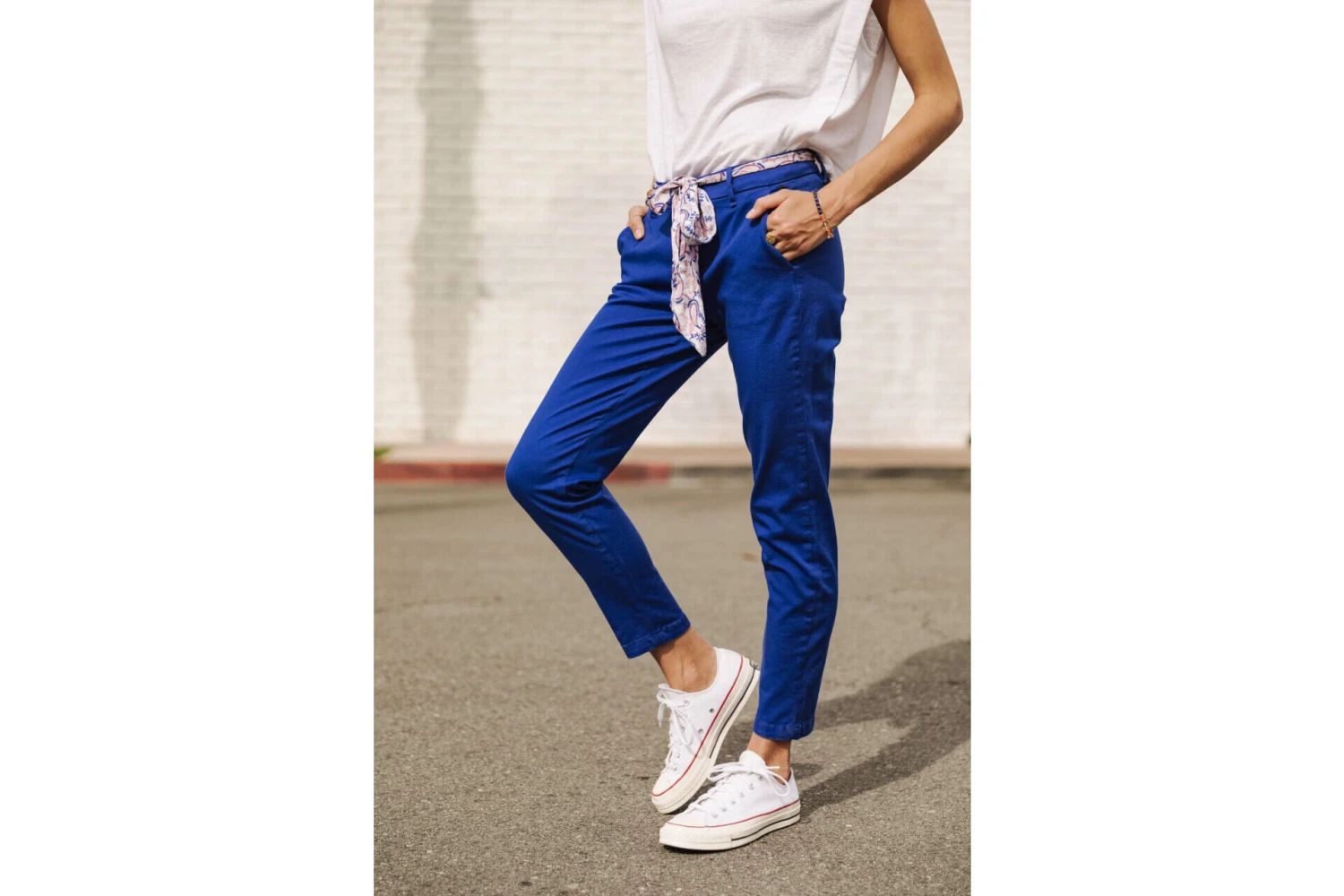 Freeman T. Porter Claudia Felicita Pantalon Chino Femme, Dazzling Blue – Image 2