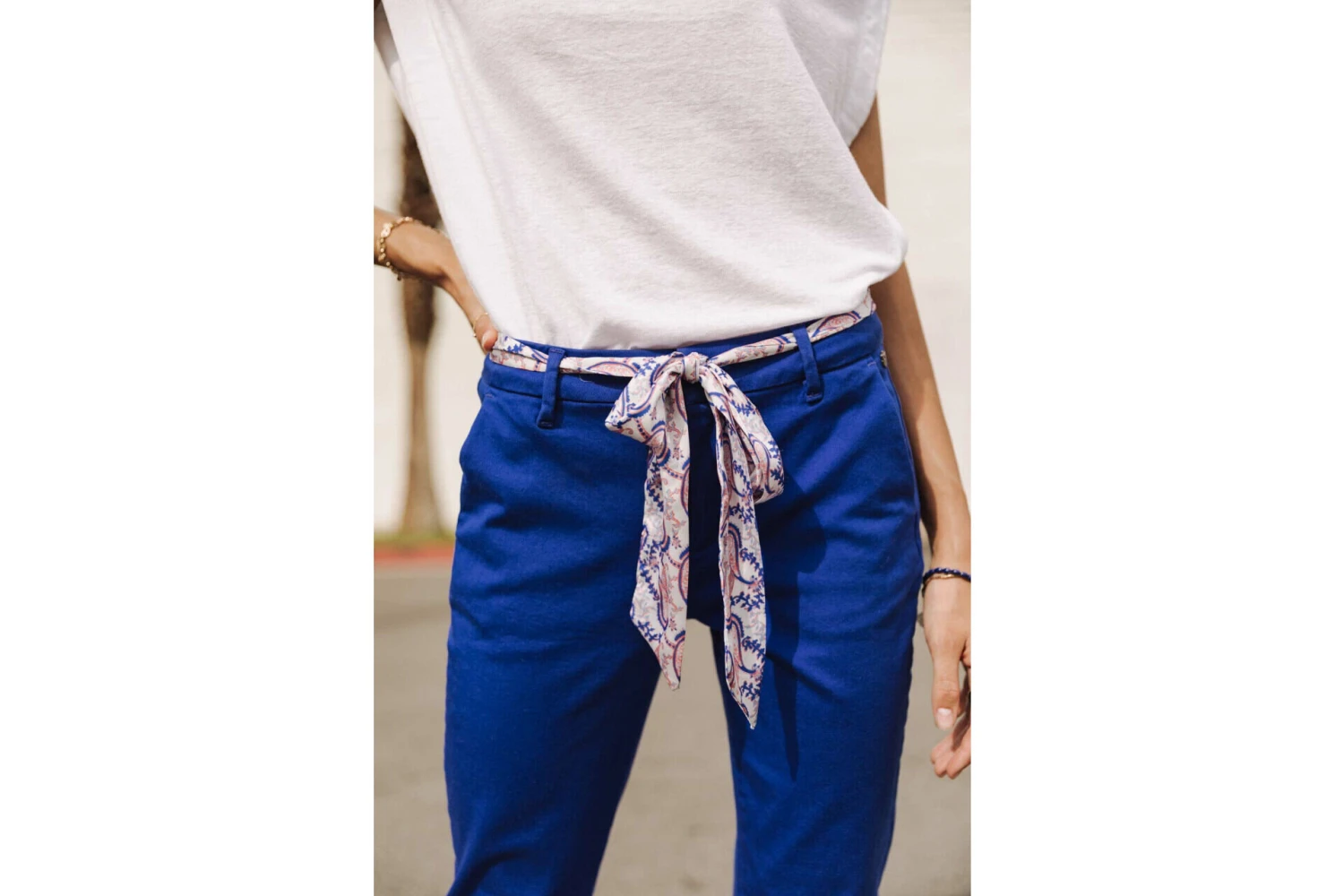 Freeman T. Porter Claudia Felicita Pantalon Chino Femme, Dazzling Blue – Image 4