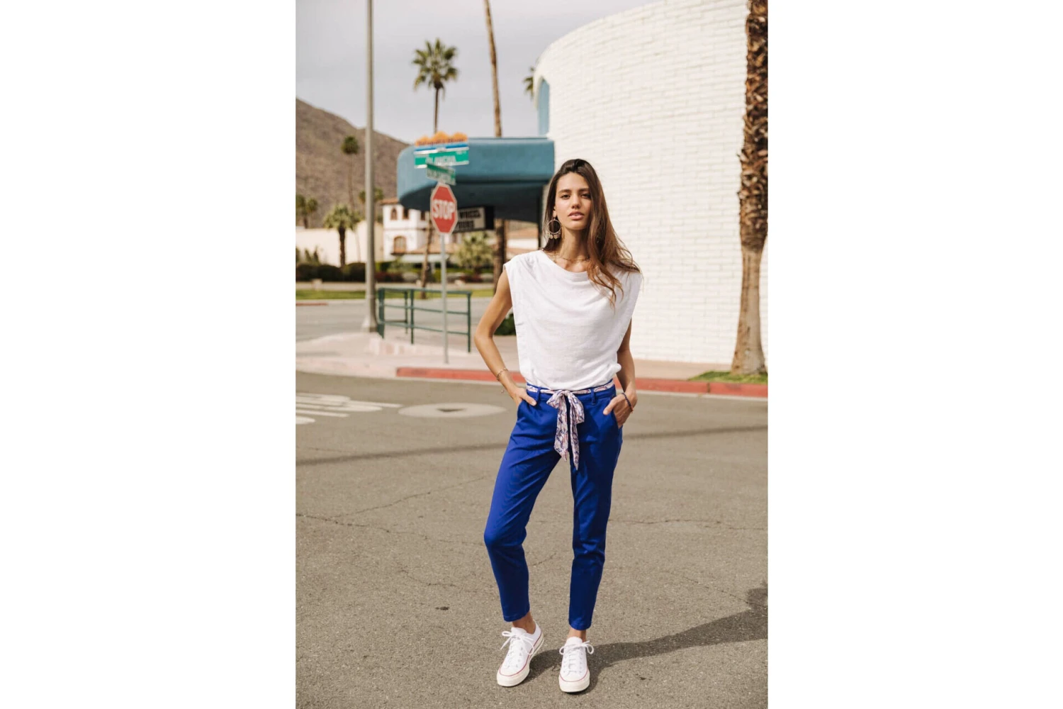 Freeman T. Porter Claudia Felicita Pantalon Chino Femme, Dazzling Blue – Image 8