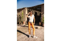Freeman T. Porter Claudia Felicita Pantalon Chino Femme, Tangerine Tango