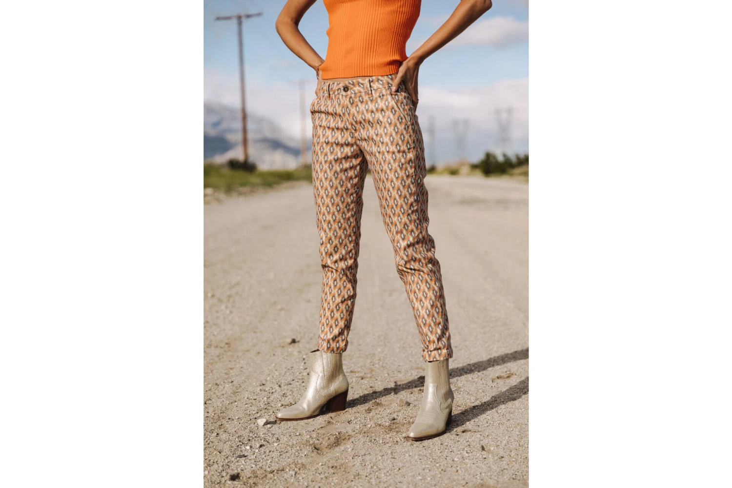 Freeman T. Porter Claudia Seventies Pantalon Cropped Femme, Original – Image 8