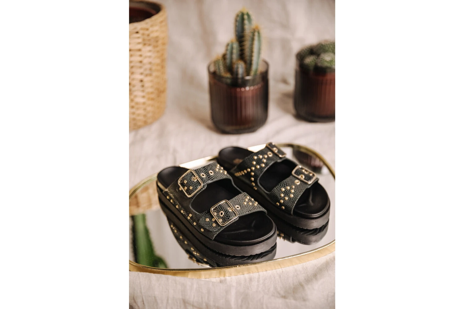 Freeman T. Porter Conny Sandales En Cuir Femme, Anthra – Image 2