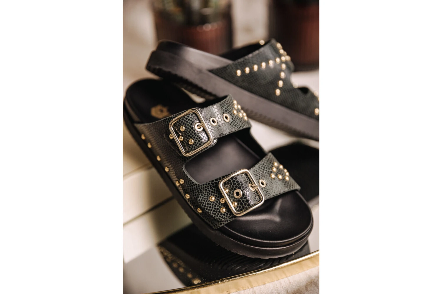 Freeman T. Porter Conny Sandales En Cuir Femme, Anthra – Image 5