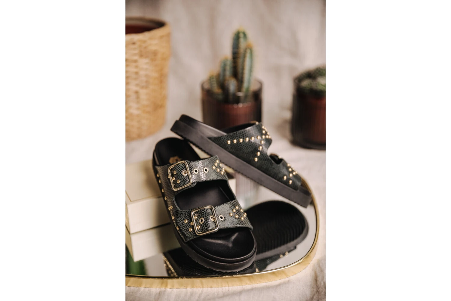 Freeman T. Porter Conny Sandales En Cuir Femme, Anthra – Image 6