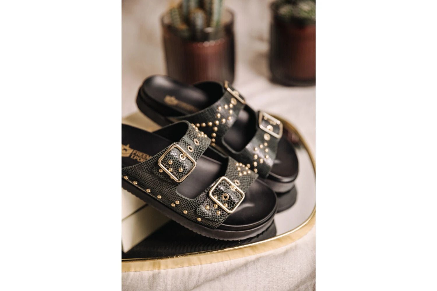 Freeman T. Porter Conny Sandales En Cuir Femme, Anthra – Image 7