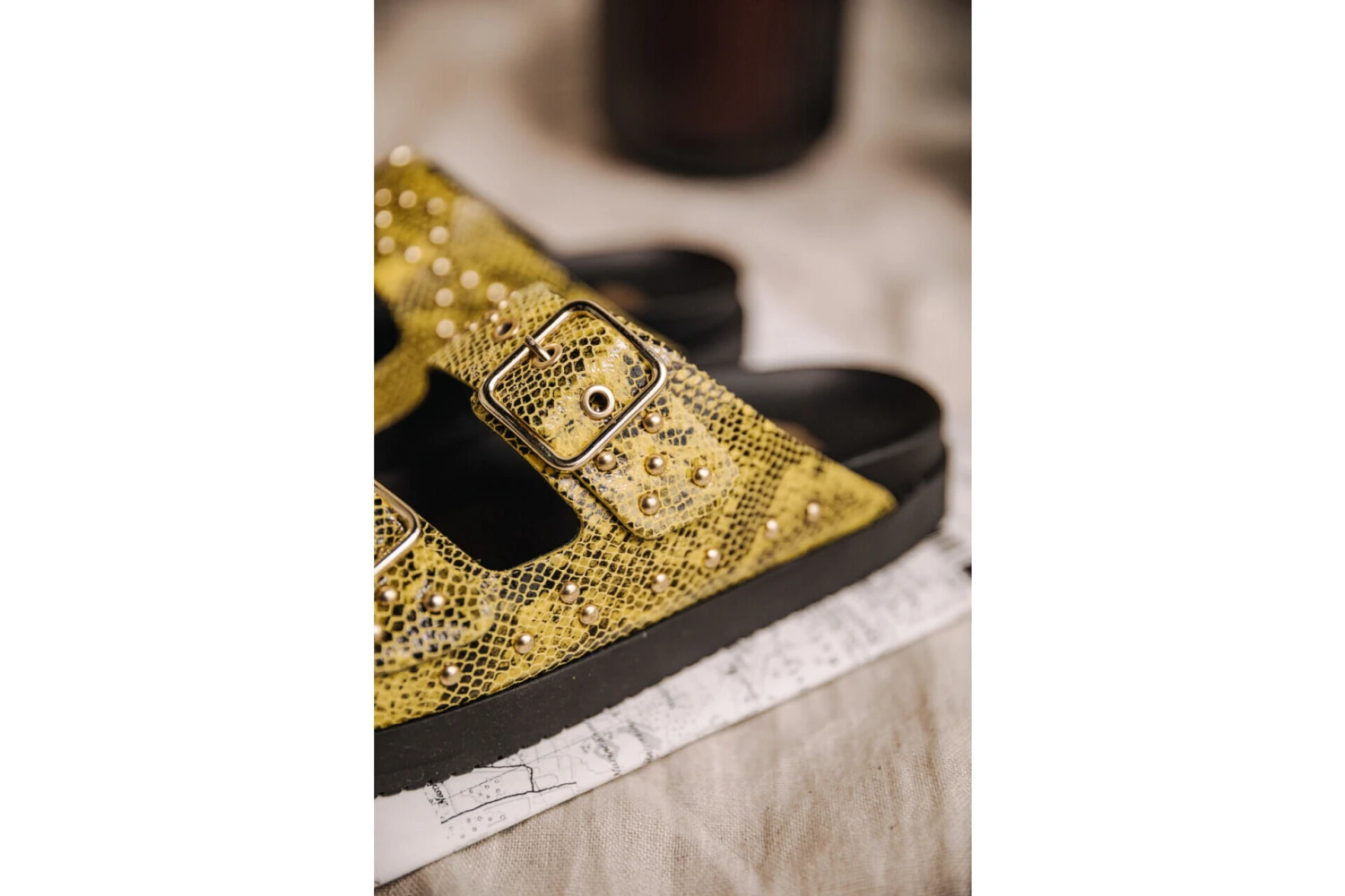 Freeman T. Porter Conny Sandales En Cuir Femme, Yellow