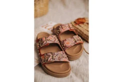 Freeman T. Porter Conny Snake Sandales En Cuir Femme, Orange