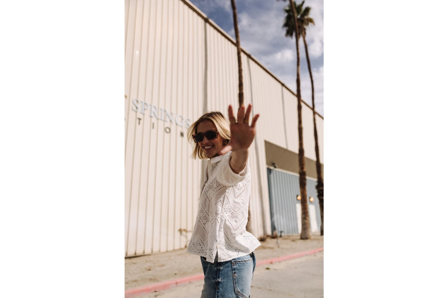 Freeman T. Porter Cresia Lace Chemise Broderie Anglaise Femme, White – Image 6