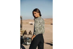 Freeman T. Porter Crizia Tigerly Chemise Imprimée Femme, Calla Green