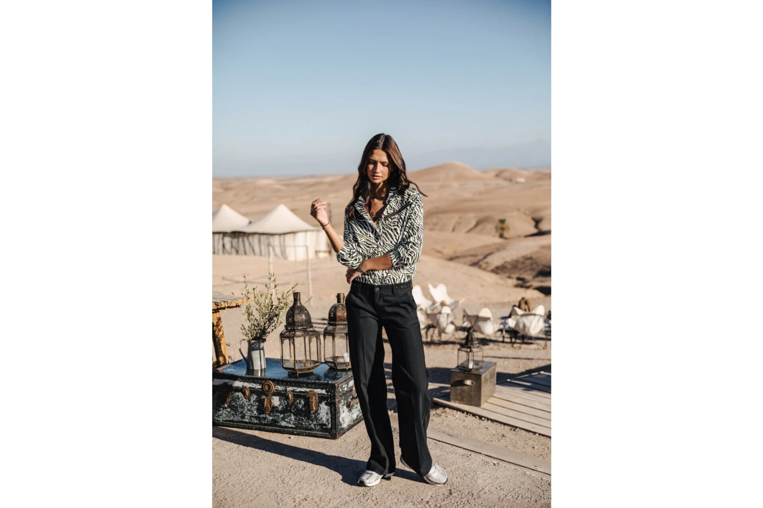 Freeman T. Porter Crizia Tigerly Chemise Imprimée Femme, Calla Green – Image 8