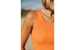 Freeman T. Porter Dorothea Débardeur Rib Femme, Setting Sun